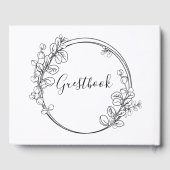 ユーカリ円リースシンプルラインアートスタイル ゲストブック (裏面)