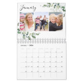 ユーカリ写真コラージュ カレンダー (1月 2026)