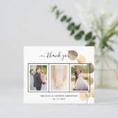 ユーカリ写真バジェット結婚ズサンキューカード (スタンド正面)