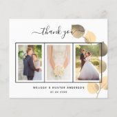 ユーカリ写真バジェット結婚ズサンキューカード (正面)