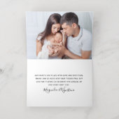 ユーカリ写真ベビーありがとう 箔グリーティングカード (内側レイダウン)