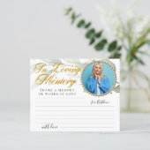 ユーカリ写真共有メモリ葬儀カード (スタンド正面)