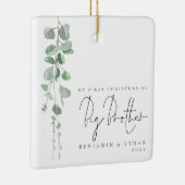 ユーカリ写真初めてのクリスマスビッグブラザー セラミックオーナメント (右)