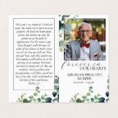 ユーカリ写真小型記念祈りの言葉カード 名刺 (外部フラット)