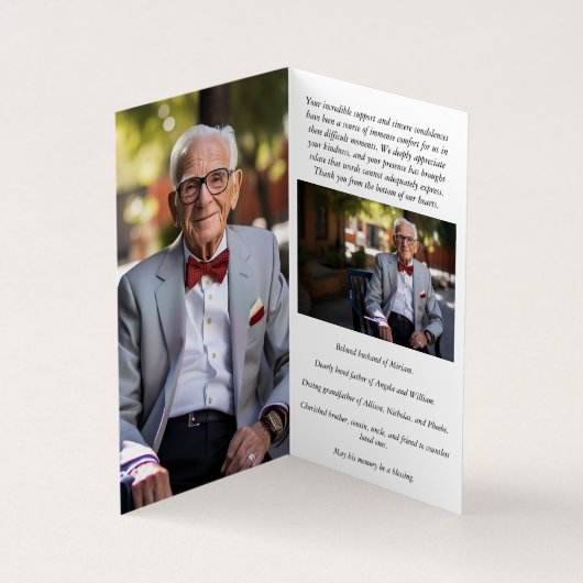 ユーカリ写真小型記念祈りの言葉カード 名刺 (内部)