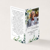 ユーカリ写真小型記念祈りの言葉カード 名刺 (外部)