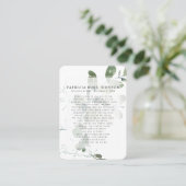 ユーカリ写真悔やみや弔慰葬儀記念カード 名刺 (スタンド正面)