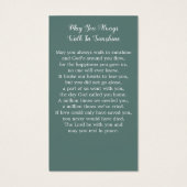 ユーカリ写真悔やみや弔慰記念祈りの言葉カード (裏面)