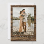 ユーカリ写真素朴国の結婚式 招待状 (裏面)