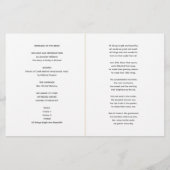 ユーカリ写真結婚式 プログラム緑紙 チラシ (裏面)