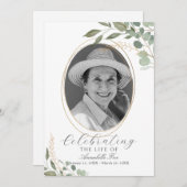 ユーカリ写真葬儀プログラム 招待状 (正面/裏面)