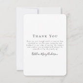 ユーカリ写真葬儀悔やみや弔慰ありがとう ノートカード (裏面)