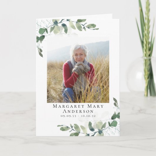 ユーカリ写真葬儀記念事業 プログラム (正面)