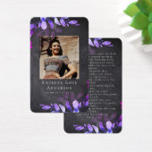 ユーカリ写真葬儀記念祈りの言葉カード (デスク)