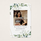 ユーカリ写真葬儀記念祈りの言葉カード (正面)