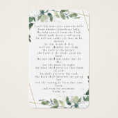 ユーカリ写真葬儀記念祈りの言葉カード (裏面)