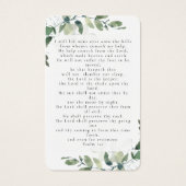 ユーカリ写真葬儀記念祈りの言葉カード (裏面)