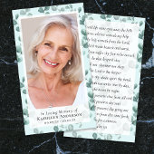 ユーカリ写真葬儀記念祈りの言葉カード コーリングカード