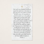 ユーカリ写真記念祈りの言葉カード (裏面)