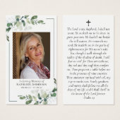 ユーカリ写真記念祈りの言葉カード (正面&裏面)