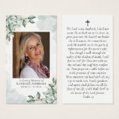 ユーカリ写真記念祈りの言葉カード (正面&裏面)