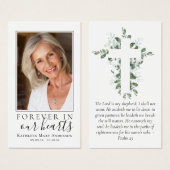 ユーカリ写真記念祈りの言葉カード (正面&裏面)