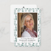 ユーカリ写真記念祈りの言葉カード ノートカード (正面/裏面)