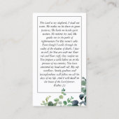 ユーカリ写真記念祈りの言葉カード 名刺 (裏面)