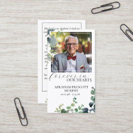 ユーカリ写真記念祈りの言葉カード 名刺