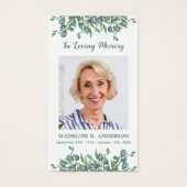 ユーカリ写真追悼式祈りの言葉カード (正面)