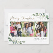 ユーカリ写真金箔メリークリスマス シーズンカード (正面)