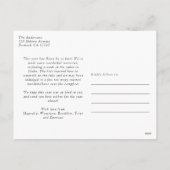 ユーカリ写真金箔メリークリスマス シーズンポストカード (裏面)