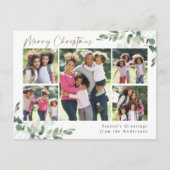 ユーカリ写真金箔メリークリスマス シーズンポストカード (正面)