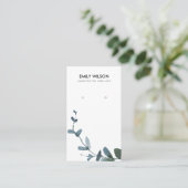 ユーカリ動物群群青コインイヤリング展示 名刺 (スタンド正面)