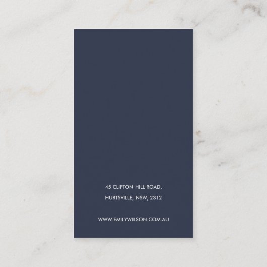 ユーカリ動物群群青コインイヤリング展示 名刺 (裏面)