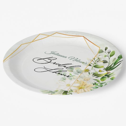 ユーカリ及びデイジー紙プレート ペーパープレート (アングル)