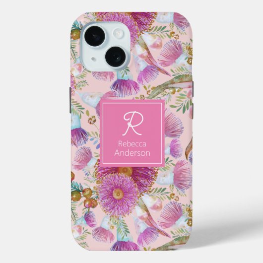 ユーカリ及びワトルピンク開花 Case-Mate iPhoneケース (裏面)