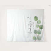 ユーカリ名前卒業パーティー写真背景 タペストリー (正面(横))