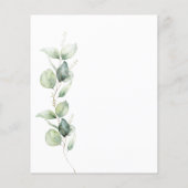 ユーカリ吸汁性ブライダルシャワー招待 (裏面)