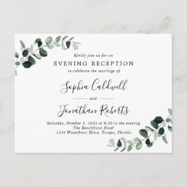 ユーカリ夕べウェディングレセプション招待状 ポストカード