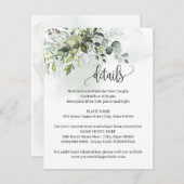 ユーカリ多肉植物詳細挿入カード 招待状 (正面/裏面)