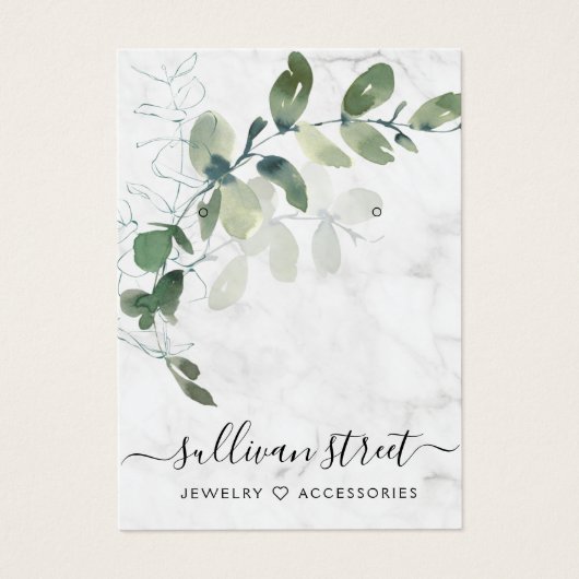 ユーカリ大理石イヤリングジュエリーディスプレイカード (正面)