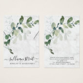 ユーカリ大理石イヤリングネックレスディスプレイカード (正面&裏面)