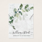 ユーカリ大理石イヤリングネックレスディスプレイカード (正面)