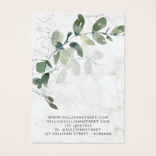 ユーカリ大理石ヘアクリップジュエリー表示カード (裏面)