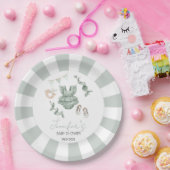 ユーカリ女子服ベビーシャワー紙プレート ペーパープレート (パーティー)