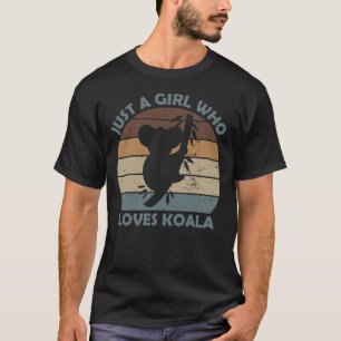 ユーカリ好きの女の子 クールなコアラのデザイン ヴィンテージ Tシャツ