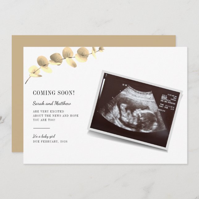 ユーカリ妊娠の発表ベビーの暴露 (正面/裏面)