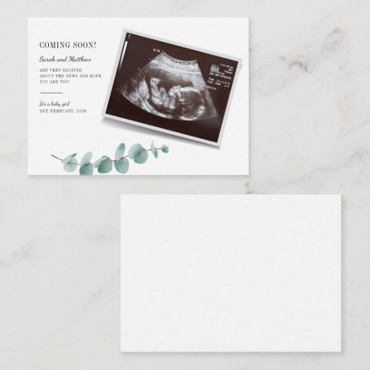 ユーカリ妊娠ベビー暴露 ノートカード (正面/裏面)