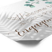 ユーカリ婚約ウェルカムポスターサイン ポスター (角)